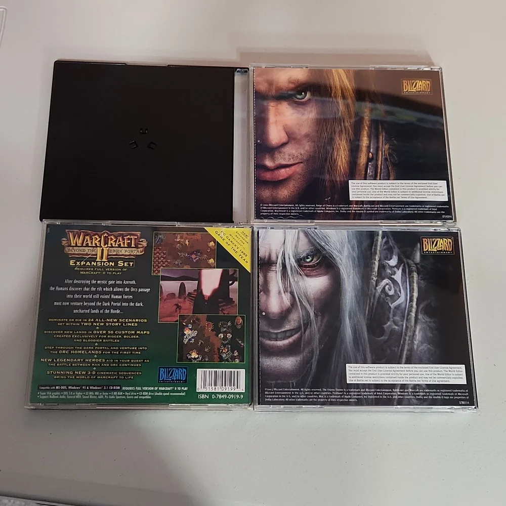Vintage WarCraft 4 Pack PC Games Teen Rated